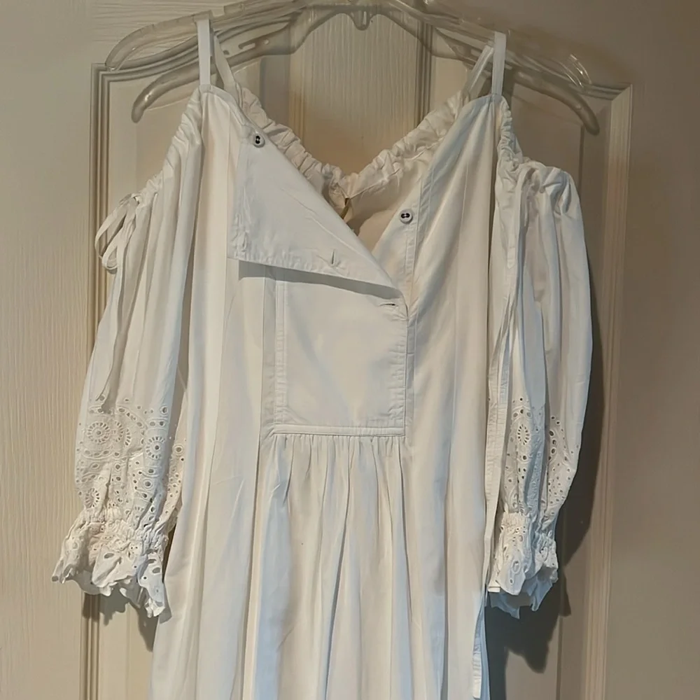 Ulla Johnson white eyelet off the shoulder maxi - Picture 7 of 8